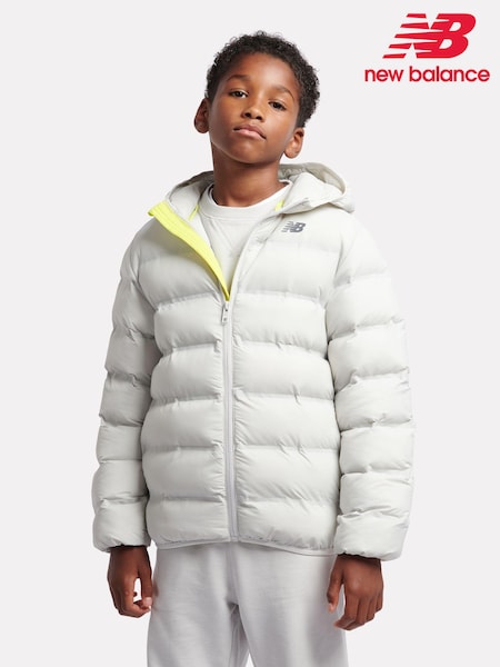 New Balance Grey Boys Bond Quilted Jacket (AJ6516) | ₪427 - ₪513