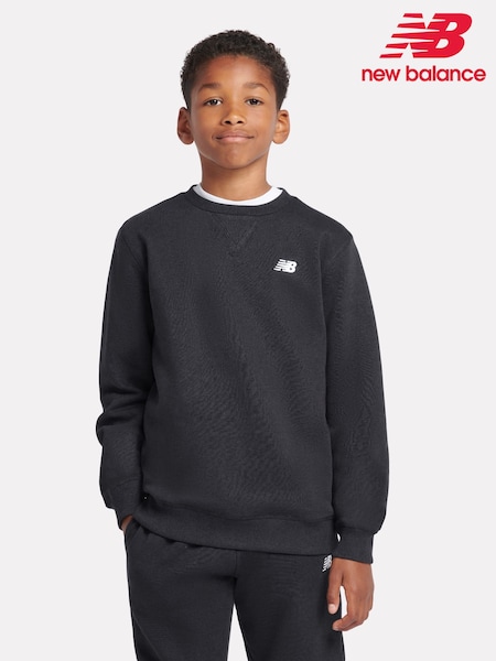 New Balance Black Boys Small Logo Sweatshirt (AJ6517) | €60 - €72