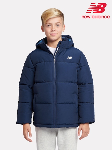 Sininen - New Balance Boys Wide Baffle Puffer Coat (AJ6523) | €158 - €189