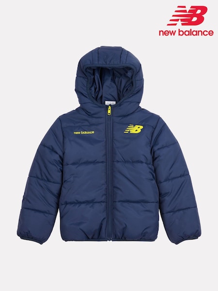 New Balance Blue Boys Bond Quilted Jacket (AJ6535) | €99