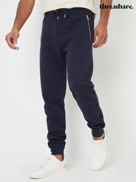 Threadbare Blue Pintuck Detail Pique Cuffed Joggers (AJ6800) | €34