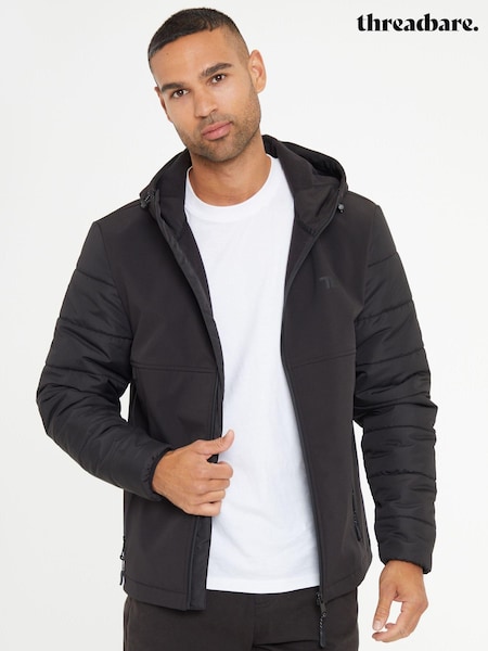 Threadbare Black Hooded Lightweight Zip Up Jacket (AJ6853) | €31