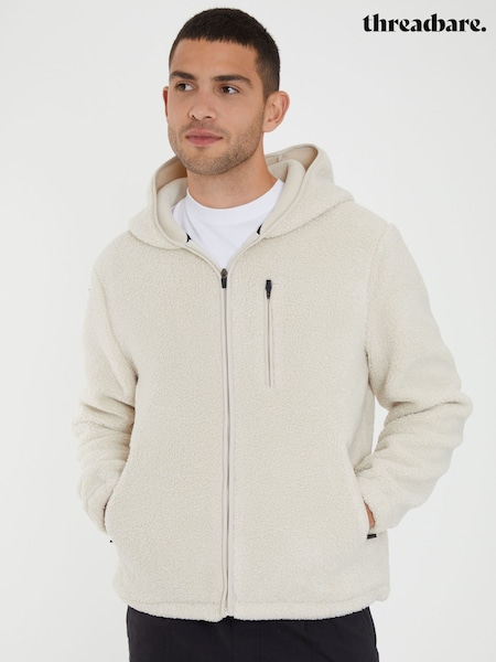 Threadbare Neutral Navy Blue Neutral Zip Up Funnel Neck Fleece Jacket (AJ6868) | R$ 525