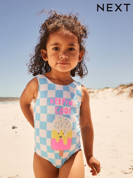 Blue Gingham Ice Lolly Swimsuit (3mths-7yrs) (AJ6919) | €18 - €21