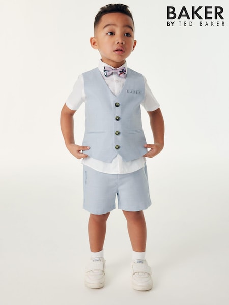 Baker by Ted Baker Shirt Waistcoat and Shorts Set (AJ6947) | 350 QAR - 377 QAR