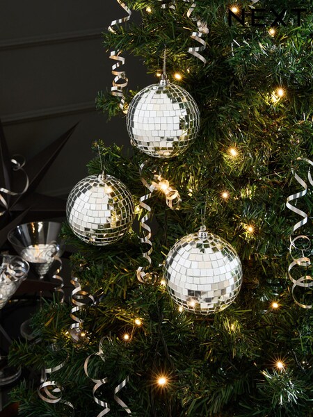 Set of 3 Disco Ball Baubles (AJ6982) | 13 €