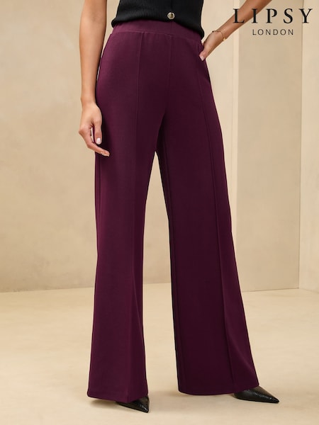 Lipsy Plum High Waist Wide Leg Tailored Trousers (AJ7004) | €25