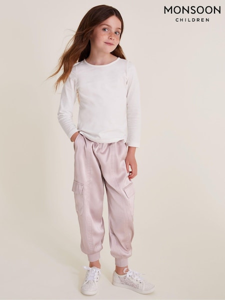 Monsoon Textured Satin Cargo Trousers (AJ7064) | €16 - €19