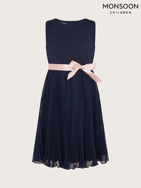 Monsoon Blue Sally Scuba Pleated Dress (AJ7075) | $104 - $127