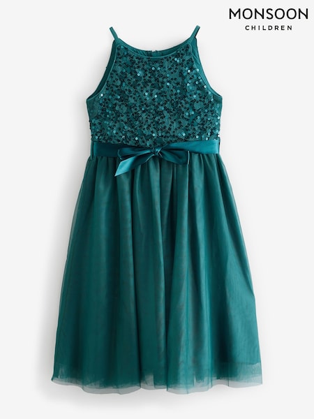 Monsoon Green Lacey Sequin Truth Dress (AJ7127) | $106 - $115