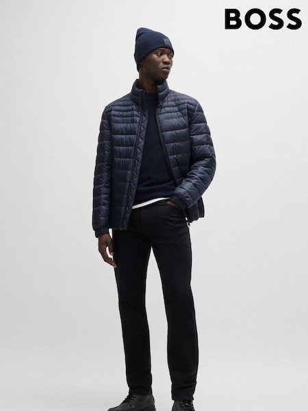 BOSS Blue Logo Badge Jacket With Water Repellent Finish (AJ7286) | €151