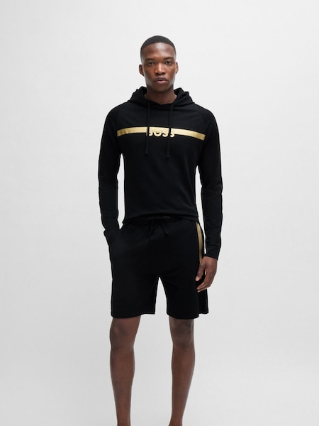 BOSS Black 100% Cotton Terry Hoodie With Foil Print Logo (AJ7304) | €70
