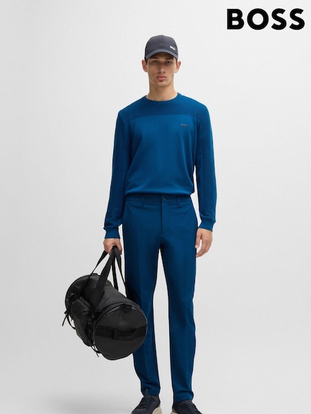 BOSS Blue Slim-Fit Water Repellent Chinos in Stretch Fabric (AJ7307) | €92