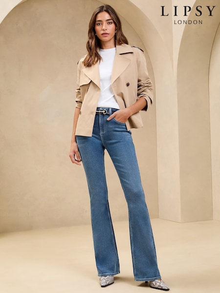Blau, mittlere Waschung - Mid Rise Flare Jeans (AJ7490) | CHF 81