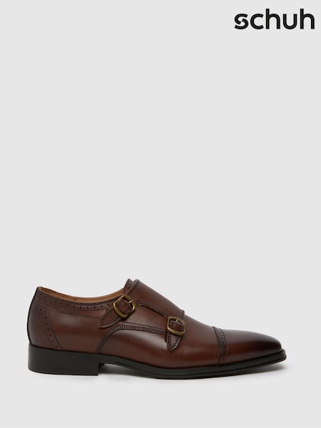 Schuh Ronaldo Leather Monk Brown Shoes (AJ7513) | 85 €