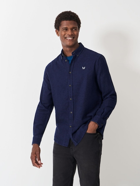 Crew Clothing Blue 100% Cotton Flannel Shirt (AJ7523) | R$ 640