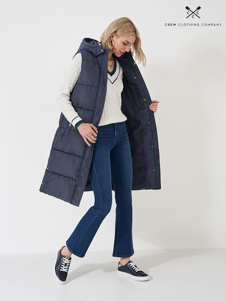 Crew Clothing Company Longline Midweight Padded Gilet (AJ7544) | €158