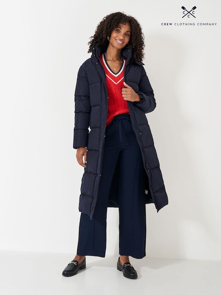 Crew Clothing Black Heavyweight Padded Black Coat (AJ7563) | AED984