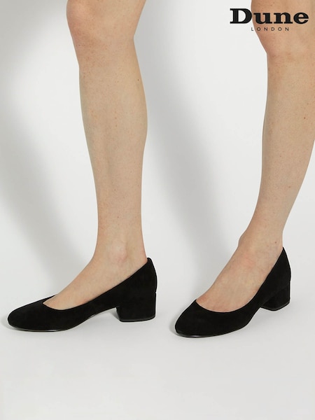 črna - Dune London Bracket Low Heel Comfort Court Shoes (AJ7682) | € 117