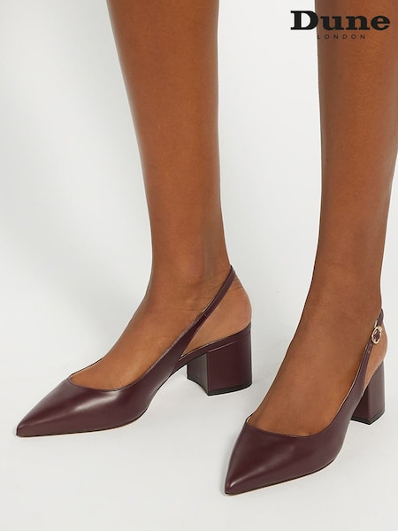 Dune London Compelled Point Block Heel Slingback Shoes (AJ7687) | €59