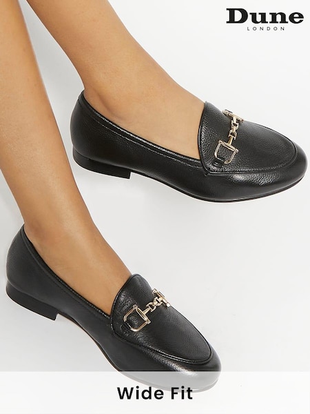 črna - Dune London Glair Branded Snaffle Leather Trim Shoes (AJ7702) | € 117