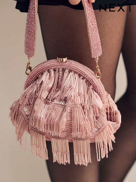 Pink Tassle Hand Held Bag (AJ7798) | €50