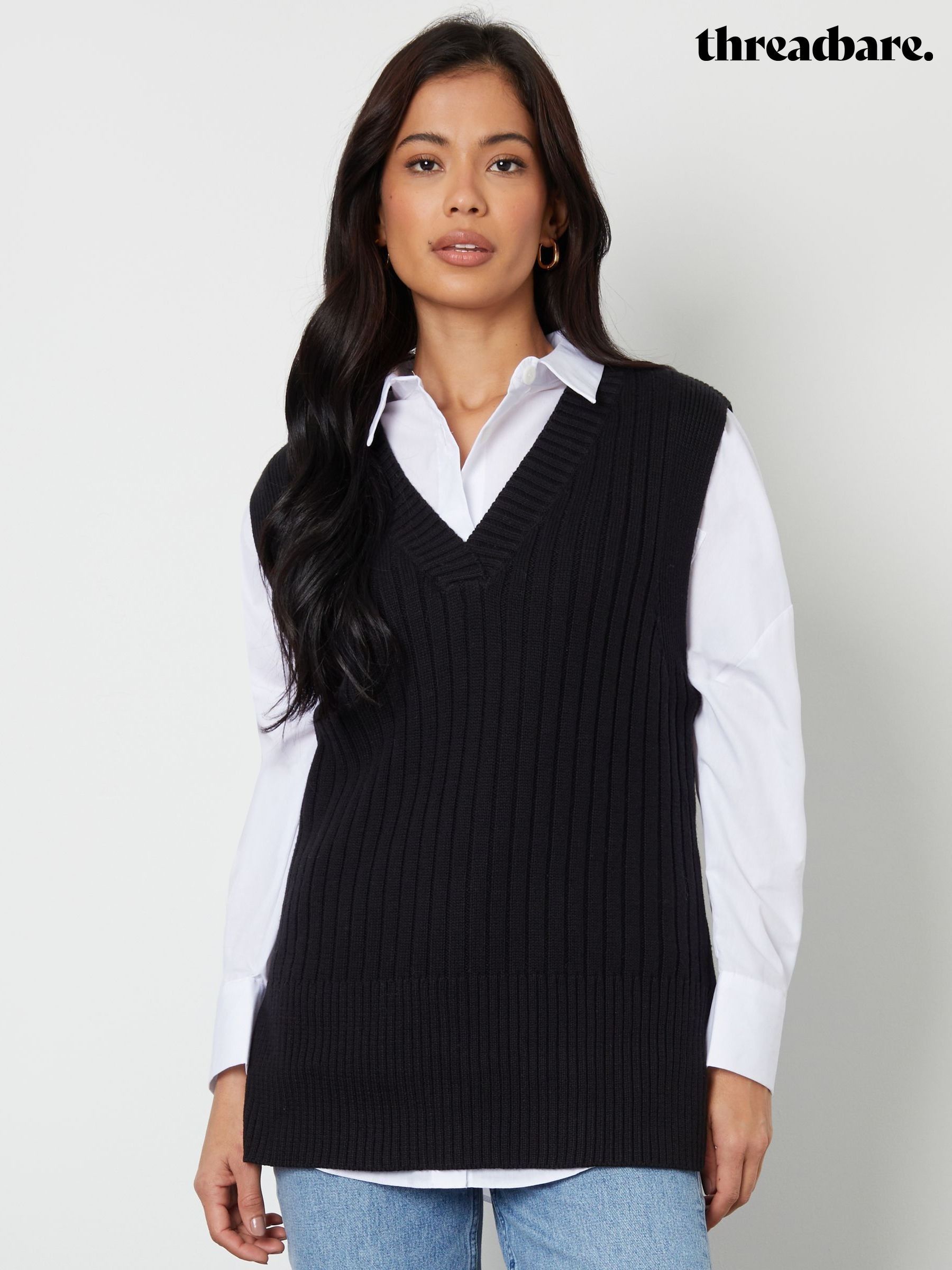 Womens knitted vests online 2025