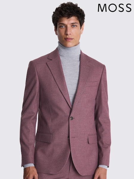 Punainen - Normaali lahje - Moss Tailored - Fit Mulberry Flannel Jacket (AJ7828) | €164