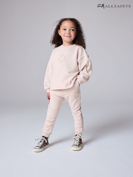 smALLSAINTS Pink Younger Girls Oversized Tierra Sweatshirt and Joggers Set (AJ7838) | AED221 - AED233