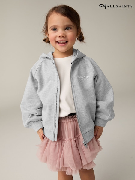 smALLSAINTS Grey Younger Girls Oversized Underground Zip Through Hoodie (AJ7844) | AED186 - AED198