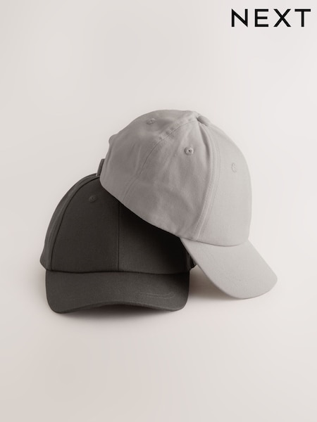 Gris/carbón - Baseball 100% Cotton Caps 2 Pack (3mths-16yrs) (AJ7870) | 17 € - 28 €