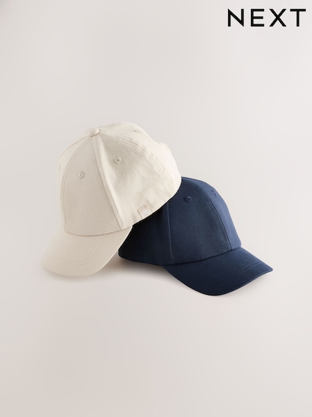 Marin/Sten - Baseball 100% Cotton Caps 2 Pack (3mths-16yrs) (AJ7877) | kr190 - kr320