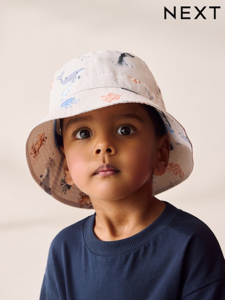 Sea Creature Print 100% Cotton Bucket Hat (3mths-10yrs) (AJ7881) | $10 - $12