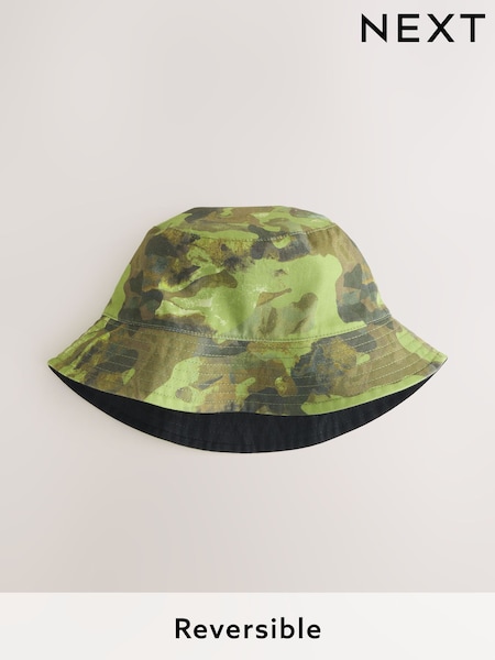 Camouflage/Black 100% Cotton Reversible Bucket Hat (1-16yrs) (AJ7885) | R$ 80 - R$ 120