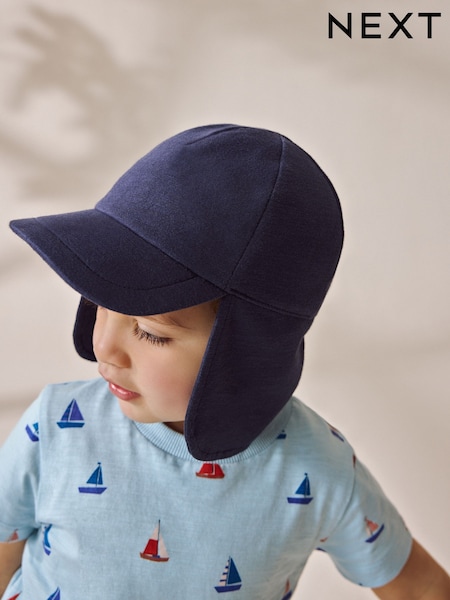 Navy Blue Legionnaire 100% Cotton Hat (3mths-10yrs) (AJ7934) | €9 - €12