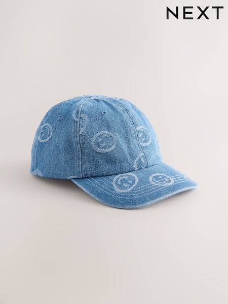 Denim Happy Face 100% Cotton Baseball Cap Hat (3mths-16yrs) (AJ7941) | €10 - €16
