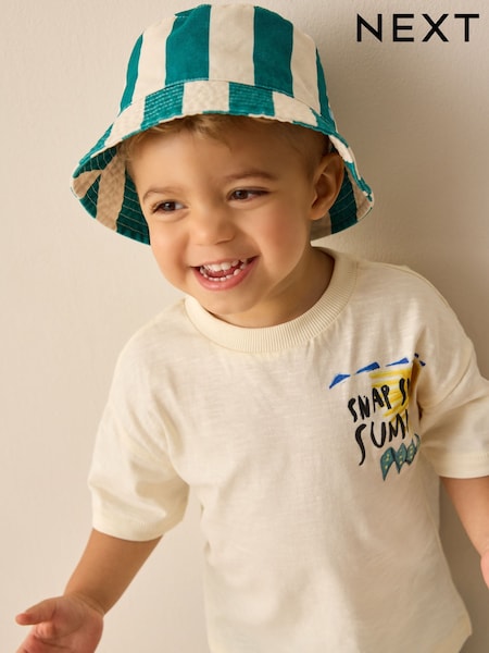 Green Stripe Bucket Hat (3mths-16yrs) (AJ7954) | SGD 13 - SGD 21