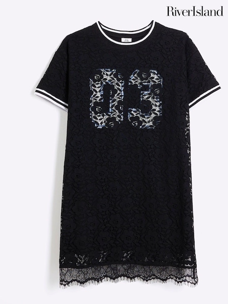 River Island Girls Lace T-Shirt Dress (AJ8022) | 91 LEI