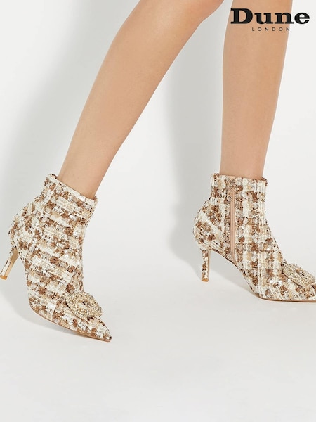 Dune London Opulance Brooch Trim Boots (AJ8042) | 626 LEI