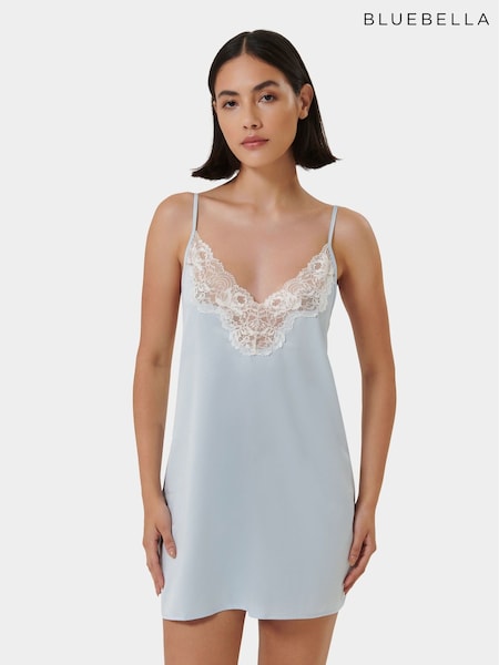 Bluebella Blue Isabella Luxury Satin Short Chemise (AJ8058) | ‏246‏₪