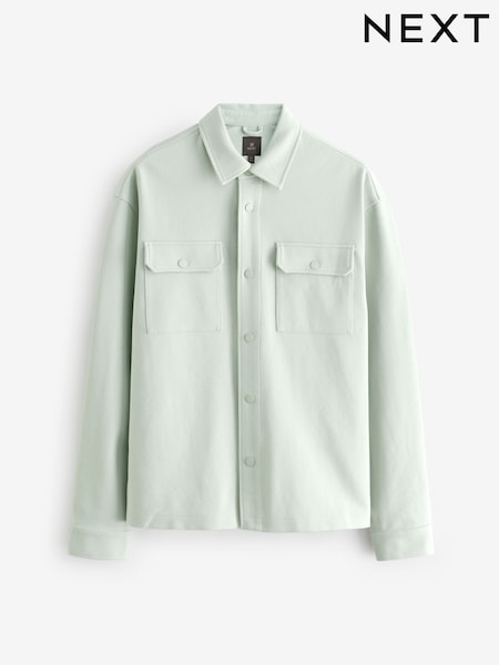 Light Sage Green Popper Shacket (AJ8119) | € 37