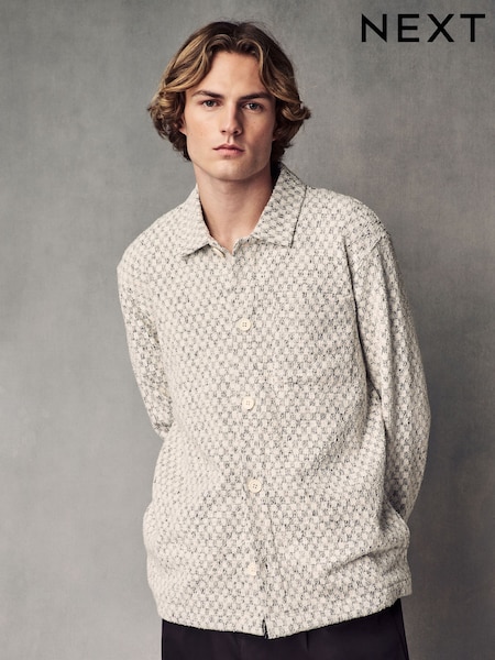 Neutro - Two Tone Textured Button Through Shacket (AJ8121) | 60 €