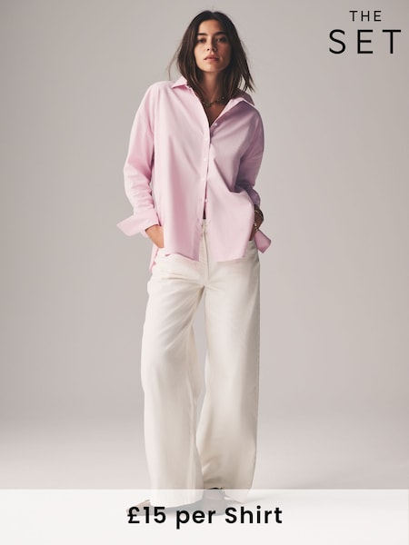 The Set Pale Pink/White 2 Pack Oxford Shirts (AJ8158) | ₪151