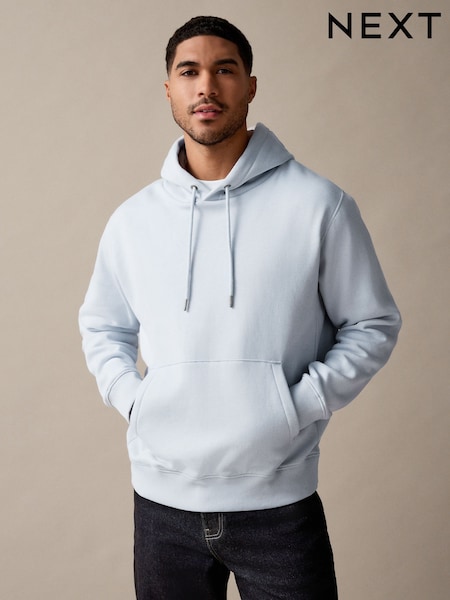 Azul claro - Regular Fit Rich Jersey Fabric Hoodie (AJ8221) | R$ 285