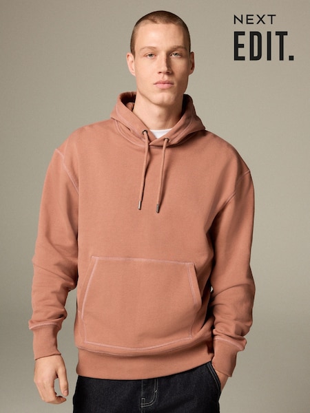 персиковий апельсин - EDIT Heavyweight Contrast Stitch Hoodie (AJ8231) | 1 300 грн