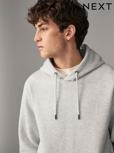 Grey Marl Linear Texture Hoodie (AJ8268) | €38