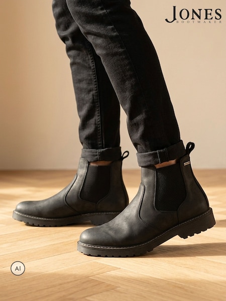Negro - Regular Jones Bootmaker Hartlepool Waterproof Leather Chelsea Boots