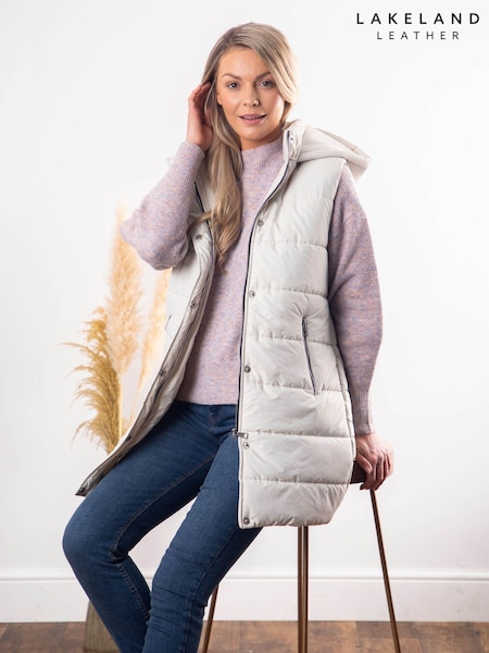 Lakeland Clothing Cream Natalie Longline Padded Gilet (AJ8368) | €39