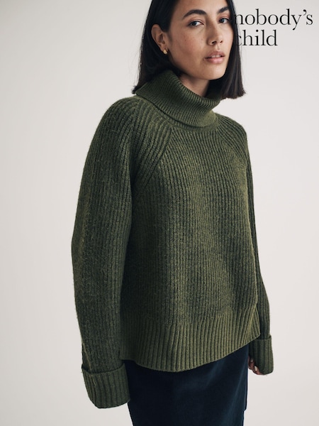 Nobodys Child Green Meet The Jean Fisherman Stitch Jumper (AJ8396) | €43
