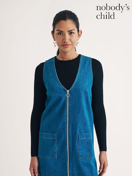 Nobodys Child Dreseden Plain 100% Cotton Denim Pinnie Dress (AJ8408) | 92 €